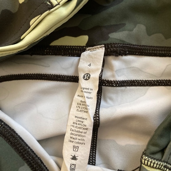 Lululemon camo cropped leggings Size 4 - Picture 3 of 5